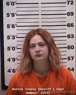 Mugshot of Chloe Alexis Marie Mullikin booked in Barron County, Wisconsin on September 7, 2026