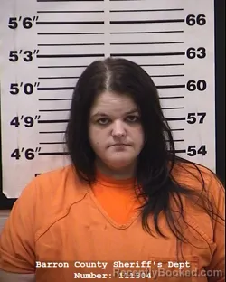 Mugshot of Cassie Marie Eder booked in Barron County, Wisconsin on October 6, 2026
