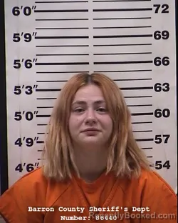 Mugshot of Chloe Alexis Marie Mullikin booked in Barron County, Wisconsin on October 10, 2026