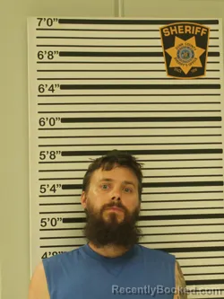 Mugshot of Dustin Mickelson booked in Dunn County, Wisconsin on August 16, 2026