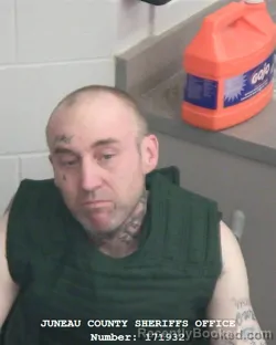 Mugshot of JOSHUA ALAN KLETZKE booked in Juneau County, Wisconsin on March 24, 2026