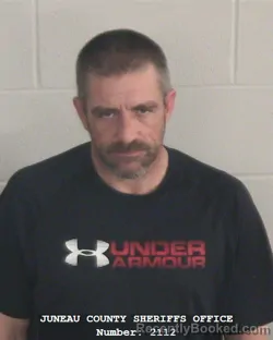 Mugshot of THOMAS CLAYTON LOUIS SCHAUB booked in Juneau County, Wisconsin on April 23, 2026