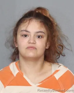 Mugshot of Bianca Elisa Garcia booked in Grimes County, Texas on July 8, 2026
