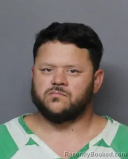Mugshot of Dustin Wayne Hernandez booked in Grimes County, Texas on August 11, 2026
