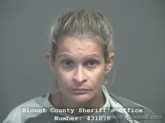 Mugshot of Amanda Jones booked in Blount County, Tennessee on October 5, 2026