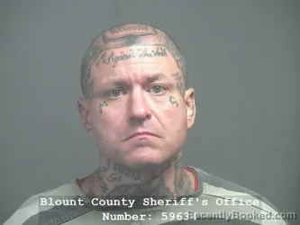 Mugshot of Brandon Michael Ballard booked in Blount County, Tennessee on July 9, 2026