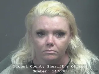 Mugshot of Jaclyn Brooke Belcher booked in Blount County, Tennessee on July 23, 2026