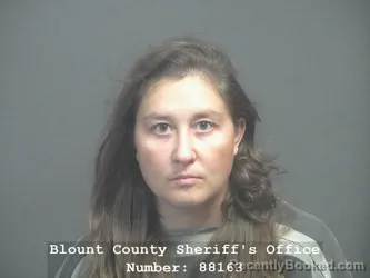 Mugshot of Megan Alicia Bell booked in Blount County, Tennessee on August 6, 2026