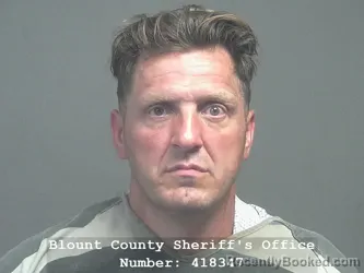 Mugshot of James Robert Carter booked in Blount County, Tennessee on July 12, 2026
