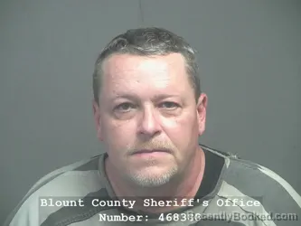 Mugshot of Mark Allen Franklin booked in Blount County, Tennessee on July 9, 2026