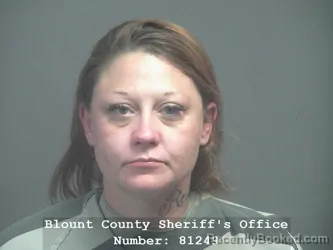 Mugshot of MICHELE MARIE GRINDSTAFF booked in Blount County, Tennessee on April 2, 2026