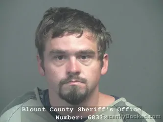 Mugshot of Nicholas Lynn Hardin booked in Blount County, Tennessee on August 6, 2026