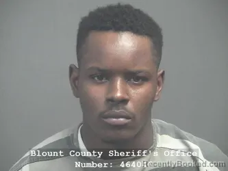 Mugshot of DANDRE DEVON MOXEY booked in Blount County, Tennessee on March 18, 2026