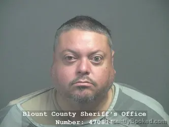 Mugshot of Cardenes Santiago Neftali booked in Blount County, Tennessee on September 6, 2026