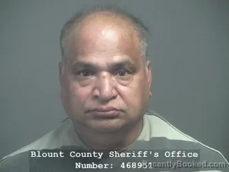 Mugshot of Jayeshbhai Babylal Patel booked in Blount County, Tennessee on July 22, 2026