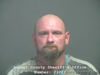 Mugshot of Adam Lee Sherwood booked in Blount County, Tennessee on July 27, 2026