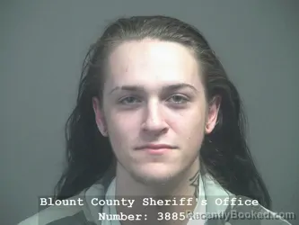 Mugshot of Dylan Tyler Suttles booked in Blount County, Tennessee on August 4, 2026