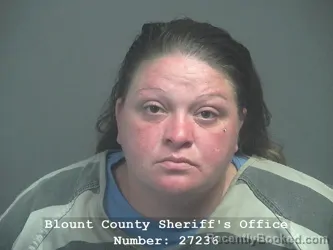 Mugshot of Ashley Nichole Weeks booked in Blount County, Tennessee on July 30, 2026