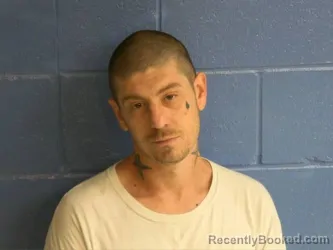 Mugshot of Justin Anthony Dombrowski booked in Humphreys County, Tennessee on August 27, 2026
