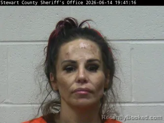 Mugshot of AMBER M HAYES booked in Stewart County, Tennessee on June 14, 2026