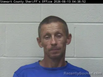 Mugshot of James M Hanson booked in Stewart County, Tennessee on August 12, 2026