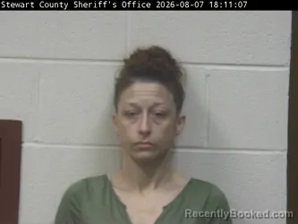 Mugshot of Tiffany L Hayhurst booked in Stewart County, Tennessee on August 7, 2026