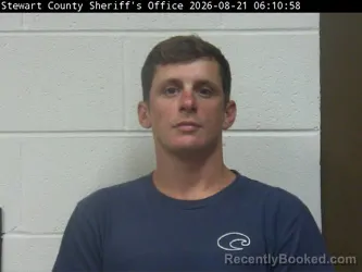Mugshot of Dustin R Keatts booked in Stewart County, Tennessee on August 21, 2026
