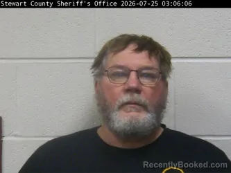 Mugshot of JOEL P RAYBURG booked in Stewart County, Tennessee on July 24, 2026