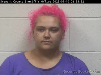 Mugshot of Mackenzie A Steward booked in Stewart County, Tennessee on September 10, 2026