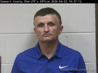 Mugshot of WILLIAM B SINGLETARY booked in Stewart County, Tennessee on April 2, 2026