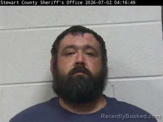 Mugshot of NATHANIEL R TAYLOR booked in Stewart County, Tennessee on July 1, 2026