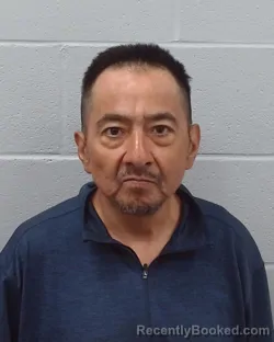 Mugshot of Raul Patlan Aguilar booked in Hays County, Texas on April 5, 2026