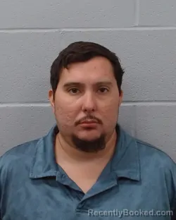 Mugshot of Samuel Deras Ramirez booked in Hays County, Texas on April 27, 2026