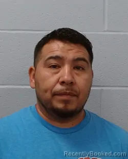 Mugshot of Bruno Oziel Vasquez booked in Hays County, Texas on May 8, 2026