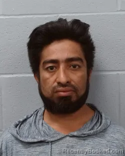 Mugshot of Santos Javier Flores booked in Hays County, Texas on May 13, 2026