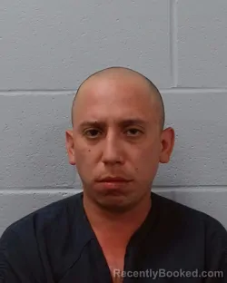 Mugshot of Aaron Jacob Montalvo booked in Hays County, Texas on June 14, 2026