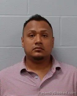 Mugshot of Mervin Noe Cedano Jimenez booked in Hays County, Texas on June 27, 2026