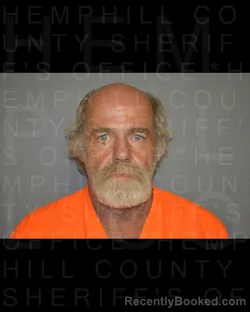 Mugshot of JERRY JAMES WAYNE booked in Hemphill County, Texas on May 8, 2026