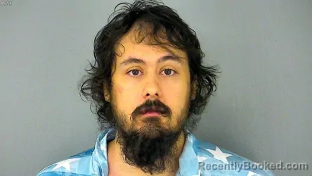 Mugshot of Zaphron Alexander Richardson booked in Poquoson County, Virginia on August 13, 2026