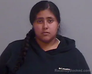 Mugshot of Mariel Anahy Garcia booked in Hidalgo County, Texas on September 14, 2026