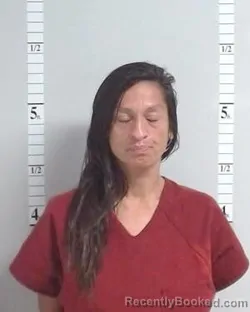 Mugshot of Adriana Refugio Heredia booked in Hutchinson County, Texas on August 18, 2026