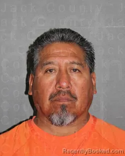 Mugshot of Marcelino Martinez-Gonzalez booked in Jack County, Texas on August 27, 2026