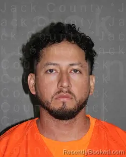 Mugshot of Freddy Alexander Gomez Armijos booked in Jack County, Texas on August 29, 2026