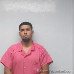 Mugshot of Brandon Alberto Saenz booked in Jim Wells County, Texas on August 11, 2026