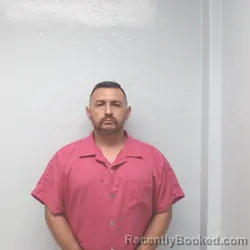 Mugshot of Mario Alberto Herrera booked in Jim Wells County, Texas on August 14, 2026