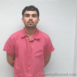 Mugshot of Reynaldo Santos Reyna booked in Jim Wells County, Texas on August 21, 2026