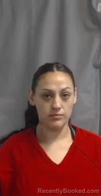 Mugshot of Mercedes Ester Cruz booked in Karnes County, Texas on August 16, 2026