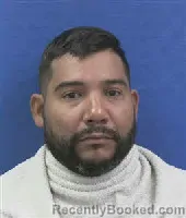 Mugshot of Mateo Celimundo-Flores booked in Kaufman County, Texas on August 16, 2026