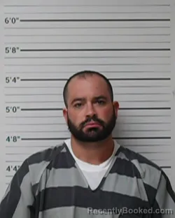 Mugshot of Brandon Riley Lancaster booked in Kerr County, Texas on March 25, 2026