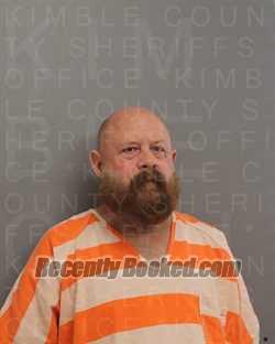 Booking photo from Kimble County, Texas